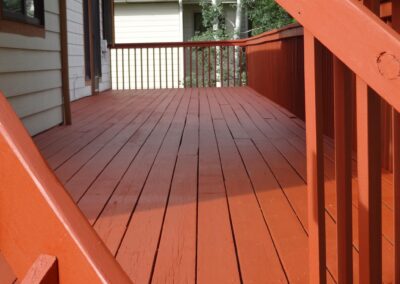 Wooden deck refinished
